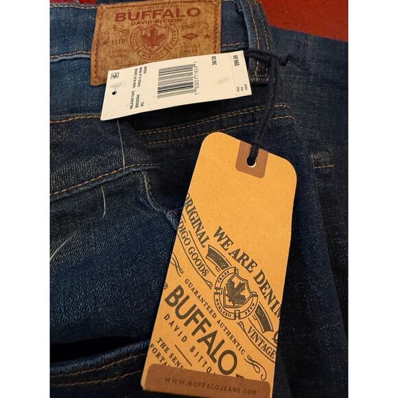 NEW Buffalo David Bitton Jeans Men’s 38 x 30 Relaxed Tapered BEN Blue Denim $99 - Picture 5 of 5